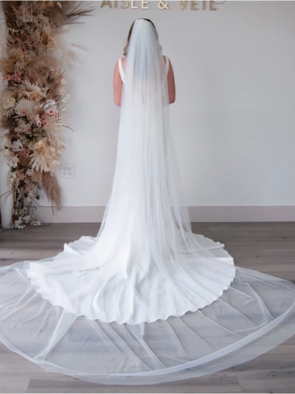 Classic White Cathedral Wedding Veil - Long Sheer Bridal Veil